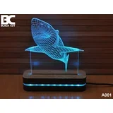 3D lampa jednobojna - ajkula ( A001 )