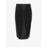 Only Women's black faux leather pencil skirt CARMAKOMA Mia - Women