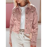 DStreet Kurtka damska jeansowa krótka PASTELLO różowa | shoptok.hr