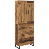 vidaXL Visok predalnik Star les 69,5 x 34 x 180 cm Konstruiran les, (5000107714) | Shoptok.si