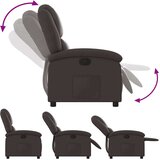 vidaXL Naslonjač od prave kože tamnosmeđi | shoptok.hr