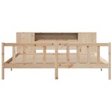 vidaXL Krevet s regalom za knjige bez madraca 200 x 200 cm od borovine | shoptok.hr