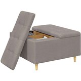  Stolica s dugmadi s jastukom Sivo-smeđa 80 x 80 x 45 cm tkanina | shoptok.hr