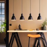 Eglo 55244 - Luster na sajli PRIDDY 4xE27/60W/230V crna Slike