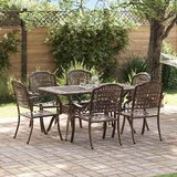  Vrtni set za objed 7 pcs Bronzana Aluminij | shoptok.hr