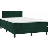  box spring s madracem LED tamnozeleni 120x200 cm baršun | shoptok.hr