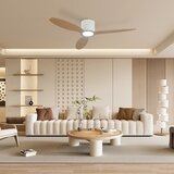  ZEVENTI - LED plafonski ventilator VENTORA LED/24W/230V Wi-Fi Tuya bela/hrast + daljinski upravljač | Eponuda.com