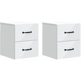  Noćni ormarić za montažu na zid 2 pcs Bijela 34,5 x 33 x 40 cm | shoptok.hr