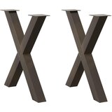 vidaXL Noge za blagovaonski stol X-oblika 2 kom 80x(72-73) cm čelik Cijene
