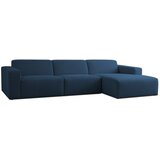 Scandic Tamno plava kutna garnitura od bouclé tkanine (s desnim kutom) Roxy – | shoptok.hr
