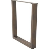  noge jedilne mize v-oblika 3 kosi naravno jeklo 90x(72-73,3) cm, (21828305) | Shoptok.si