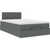 Otomanski krevet s madracem tamnosivi 120x190 cm tkanine | shoptok.hr