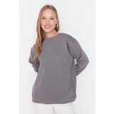Trendyol Gray Boyfriend Raised Knitted Sweatshirt | shoptok.hr
