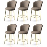 Hanah home set barskih stolica Fora, 6 komada, Bež-zlatni | ePonuda.com