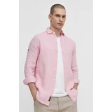 Superdry Lanena srajca roza barva