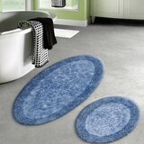  Y-ZİGZAG-80X465VV000015 blue bathmat set (2 pieces) Cene