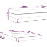 SOFA na razvlačenje 140 x 67 x 45 cm Plava | shoptok.hr