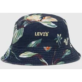 Levi's Bombažni klobuk mornarsko modra barva