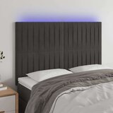  Posteljno vzglavje temno sivo 144x5x118/128 cm žamet, (20953211) | Shoptok.si