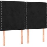  LED uzglavlje crno 144x5x118/128 cm baršunasto | shoptok.hr