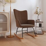 vidaXL Gugalni stol rjavo blago, (20939412) | Shoptok.si