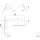 Cosmopolitan Design Bež baršunasti sklopiva/s prostorom za odlaganje kutna garnitura (s lijevim kutom/u obliku slova L) Kyoto – | shoptok.hr