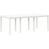  Vrtna miza Bela 200x100x73 cm Poli Ratan, (22008707) | Shoptok.si
