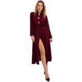 RUE PARIS Dress-MI-SK-C258.16-burgundy | shoptok.hr