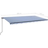 Tenda na ručno uvlačenje 600 x 350 cm plavo-bijela | shoptok.hr