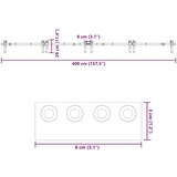  Komplet opreme za drsna vrata 400 cm jeklo črne barve, (22046631) | Shoptok.si