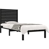  Okvir za krevet od masivnog drva crni 75 x 190 cm 2FT6 mali | shoptok.hr