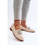 S. BARSKI Women's Flat Heel Loafers with Buckle Beige D&A | Shoptok.si