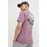 Rip Curl Bombažna kratka majica moški, vijolična barva