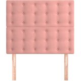  Uzglavlje ružičasto 100x5x118/128 cm baršunasto | shoptok.hr
