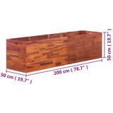  Vrtna sadilica od bagremovog drva 200 x 50 x 50 cm | shoptok.hr