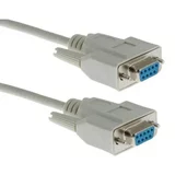Cabletech Priključni kabel , moški DB + moški DB, 9-pinski, 2 m, bel