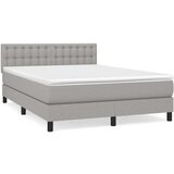  Box spring posteljni z vzmetnico svetlo siv 140x190 cm blago, (20739825) | Shoptok.si