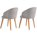 Hanah home stolica bentley - grey, light oak greylight oak chair set (2 pieces) Cene