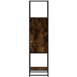  Visoka ploča dimljeni hrast 35,5x35x139cm izrađeno drvo i metal | shoptok.hr