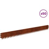  Ograda oko Travnjaka 50 pcs 103 x 10 cm Čelik Rđa | shoptok.hr