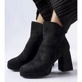 Gemre Black ankle boots with a chunky heel Itaf | ePonuda.com