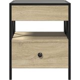  Stolić s beskonačnim LED svjetlima boja hrasta 40 x 40 x 51 cm | shoptok.hr