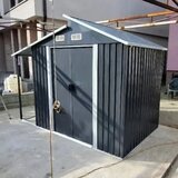 Metalna Baštenska kućica sa nadstrešnicom 300x195x192cm | ePonuda.com