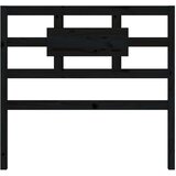  Posteljno vzglavje črno 95,5x4x100 cm trdna borovina, (20685178) | Shoptok.si
