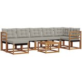  Set vanjskih sofa 8 kom. Prirodna i svijetlo siva | shoptok.hr