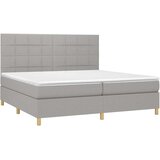  box spring s madracem LED svjetlosivi 200x200 cm tkanina | shoptok.hr