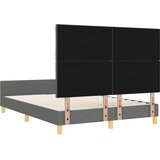  Krevetna konstrukcija Tamno siva 140 x 190 cm tkanina | shoptok.hr