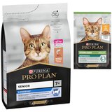 Pro Plan suha mačja hrana + 6 x 85 g mokre hrane gratis! - Senior 7+ Longevis bogata z lososm (3 kg) + Piščanec (6 x 85 g) | shoptok.hr