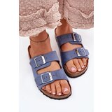 Boto Women's sandals on cork platform with buckles blue Evisolla | shoptok.hr