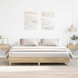 vidaXL Posteljni okvir brez vzmetnice hrast 180x200 cm inženirski les Cene